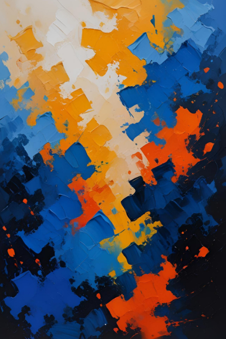 Bold Mosaic Paint Fusion Art Poster Template | PosterMyWall