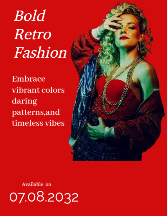 Bold retro Fashion design flyer Template | PosterMyWall