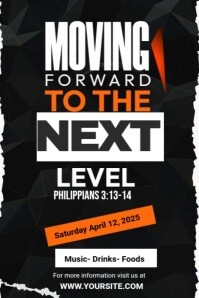 Black Motivational Event Poster Template