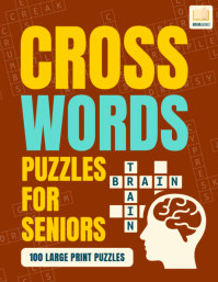 Orange Crossword Puzzle Book Flyer Template