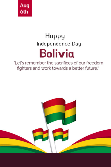 Bolivia Independence Day Template PosterMyWall Bolivia Independence Day Template PosterMyWall
