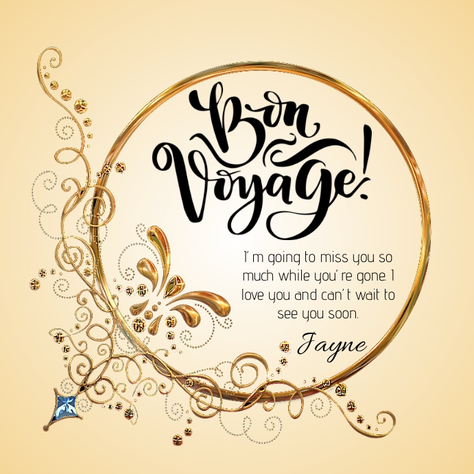 Bon Voyage Template PosterMyWall