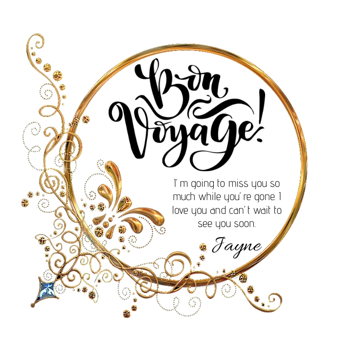 Bon Voyage Instagram-Beitrag template