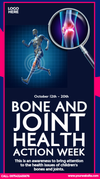 Bone and Joint Health Action Week Instagram Story template