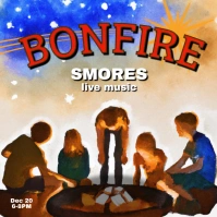 bonfire campfire smores event Instagram template