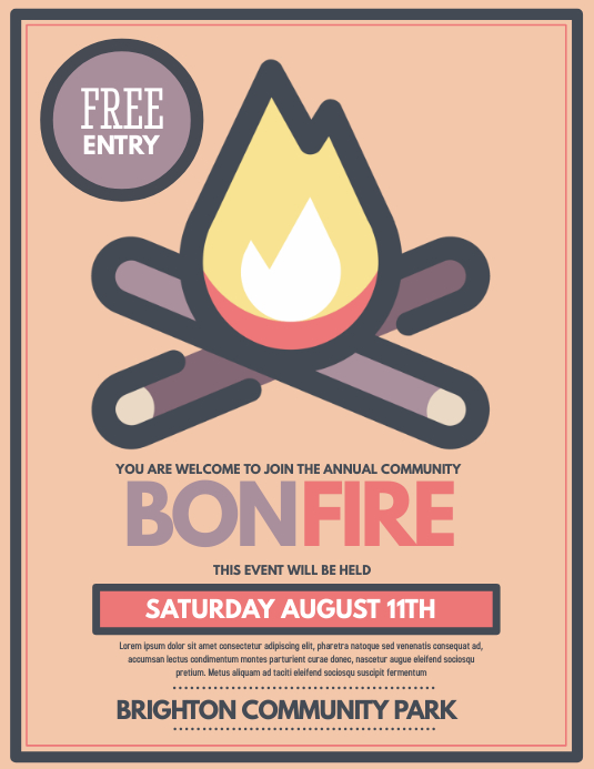 Bonfire Template | PosterMyWall