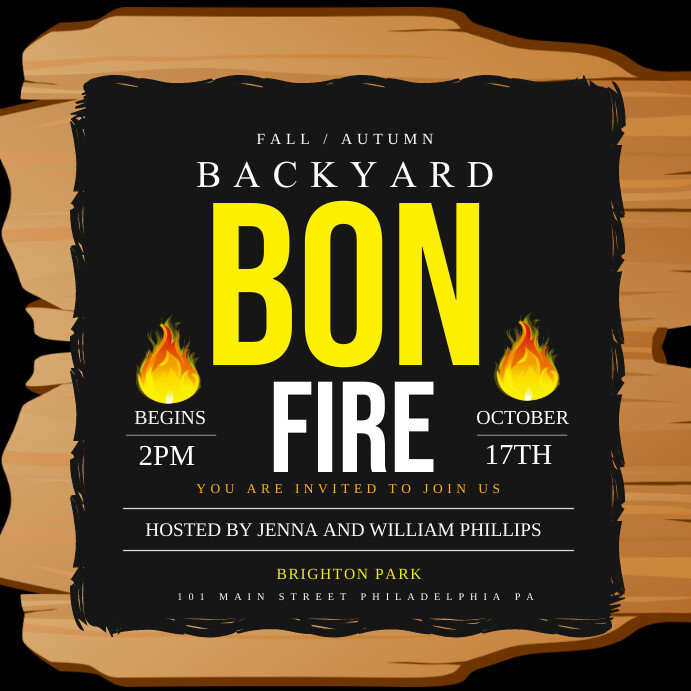 Bonfire Template | PosterMyWall