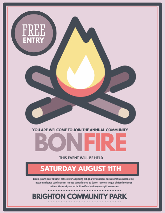Bonfire Template PosterMyWall