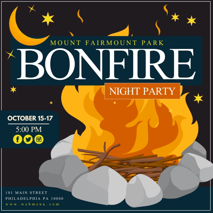 Bonfire Template PosterMyWall