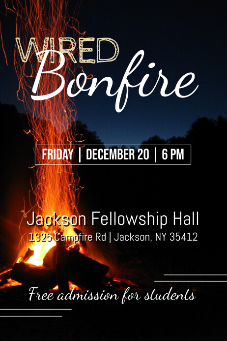 Bonfire Template | PosterMyWall