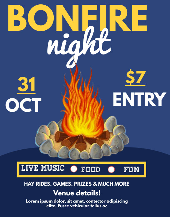 Bonfire Template | PosterMyWall