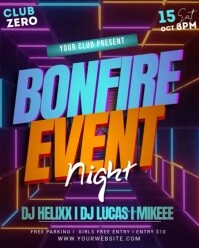 bonfire event ads Instagram Portrait template