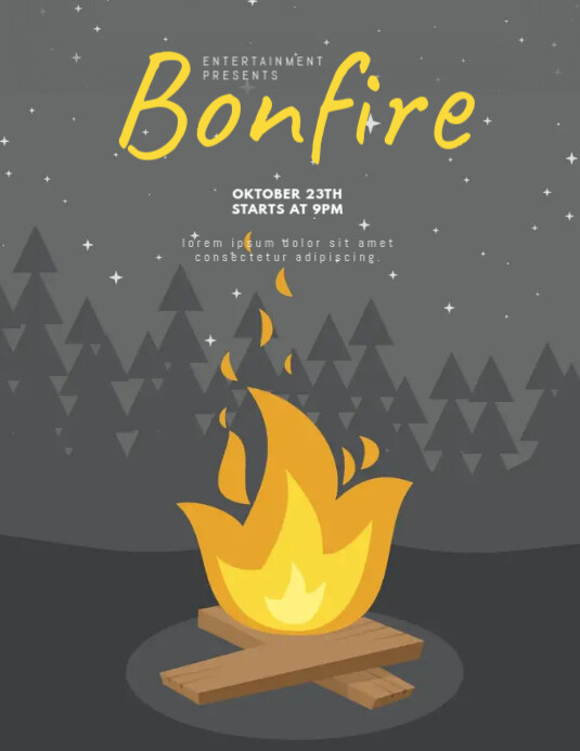 Bonfire Event flyer template PosterMyWall