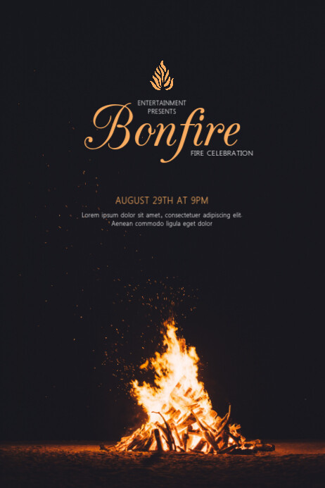 Bonfire Event Flyer Template | PosterMyWall