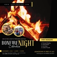 Bonfire Night Celebration Post Instagram-bericht template