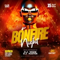 bonfire night Instagram Post template