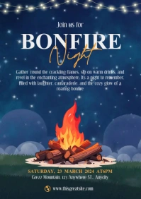 Bonfire Night Design Template A4