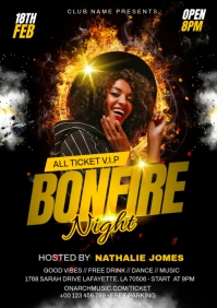 bonfire night A4 template