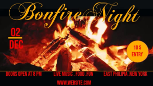 Bonfire night Miniatura na YouTube template