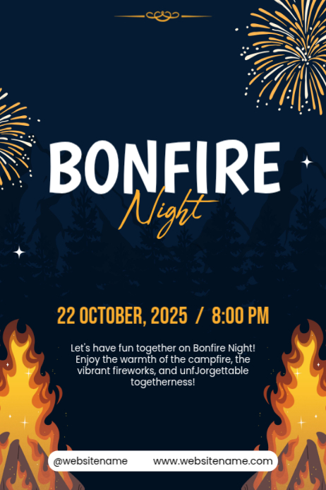 Bonfire night Template | PosterMyWall