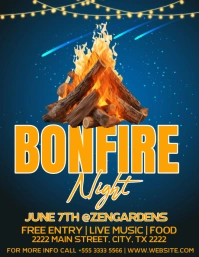 Bonfire Night Flyer (us Letter) template
