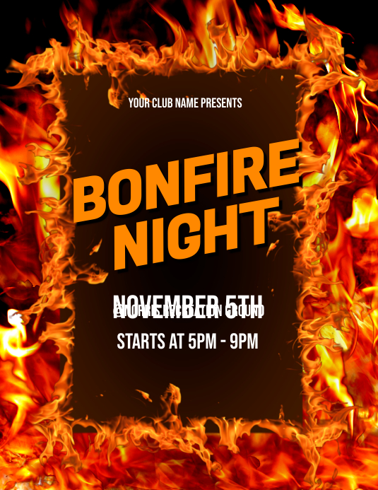 Bonfire Night Flyer Template PosterMyWall