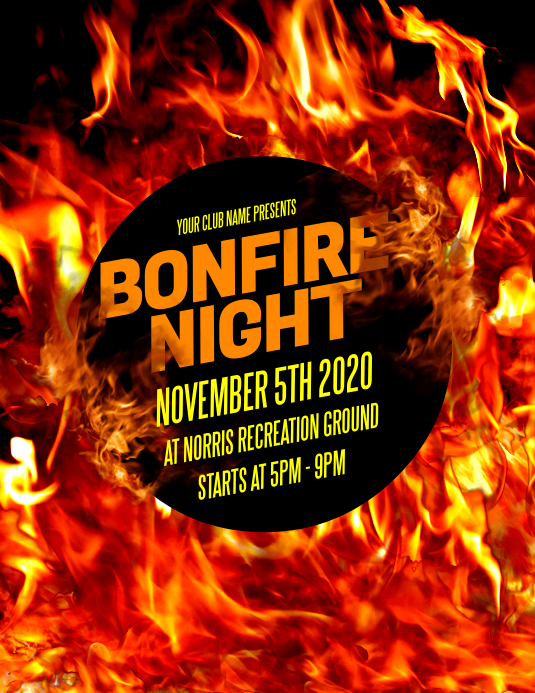 Bonfire Night Flyer Template PosterMyWall