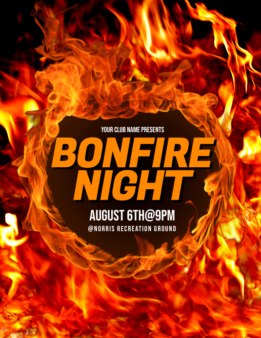 Bonfire Night Flyer Iflaya (Incwadi ye-US) template