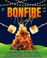 Bonfire Night Instagram Portrait template
