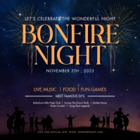 Bonfire Night Instagram Post template