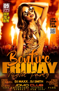 bonfire night party Media Página Ancho template