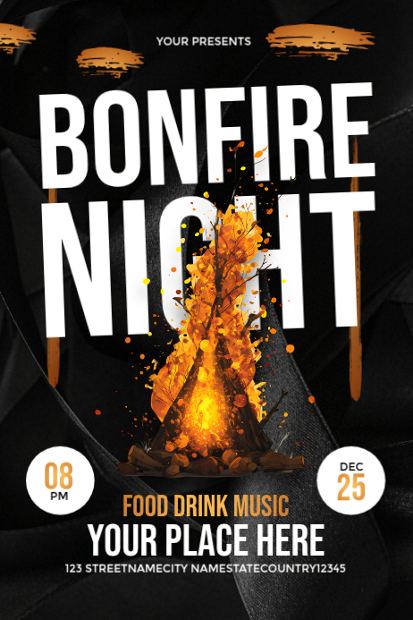 bonfire night party Template | PosterMyWall