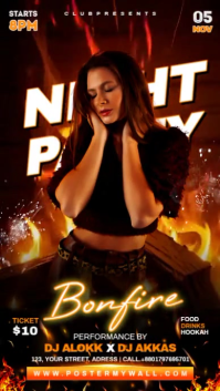 bonfire night party Instagram Reel template