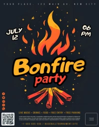 Bonfire Night Party Flyer template