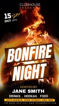 BONFIRE NIGHT PARTY FLYER TEMPLATE Instagram Story