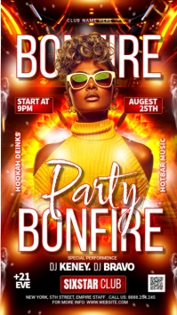 BONFIRE PARTY Instagram 快拍 template