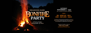 Bonfire Party Facebook Cover Photo template