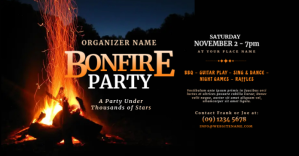 Bonfire Party Facebook Shared Image template