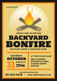 Bonfire Party Flyer A4 template