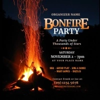 Bonfire Party Instagram Video Post Instagram-Beitrag template