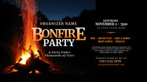 Bonfire Party Twitter Post template