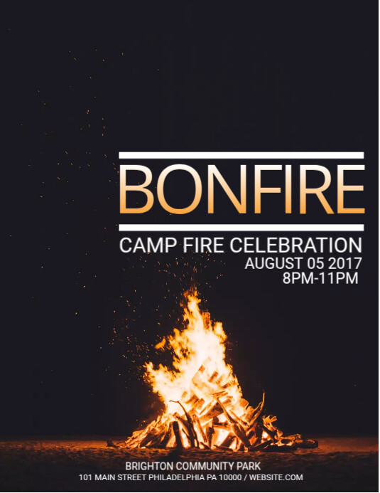Bonfire Template PosterMyWall