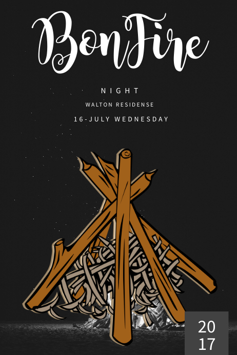 Bonfire Poster Template | PosterMyWall