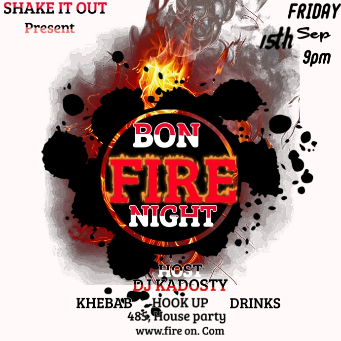 bonfire template | PosterMyWall