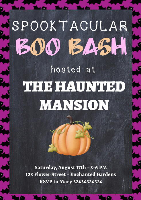 Boo Bash Invite Template | PosterMyWall