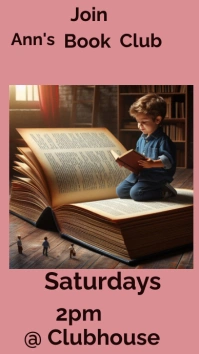 Book club ad Digital Display (9:16) template