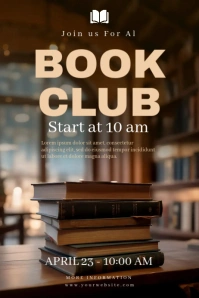 book club ad poster template