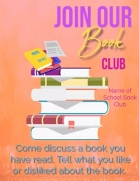 Book Club Flyer (Letter pang-US) template