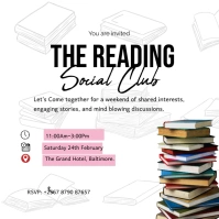 Book club event Publicación de Instagram template