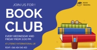 BOOK CLUB FACEBOOK AD POSTER template